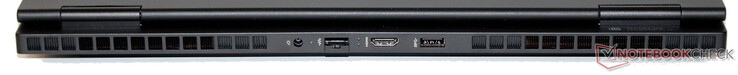 Tył: Gniazdo zasilania, Gigabit Ethernet, HDMI, USB 3.2 Gen 1 (USB-A)