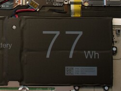 bateria o pojemności 77 Wh wewnątrz LG Gram 17