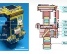 Zdjęcie i przekrój poprzeczny Miniscope extra Large FOV (MiniXL). Źródło zdjęcia: UCLA via Science Advances; przycięte