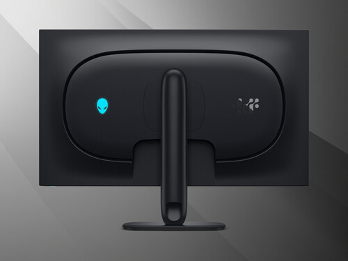 Zdjęcie przedstawia tył 32-calowego monitora OLED 4K Alienware AW3226Q