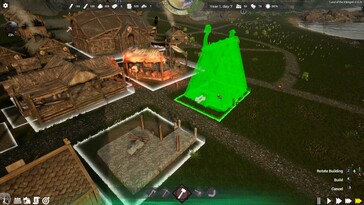 Obraz przedstawiający lokalizację budynku w Krainie Wikingów.