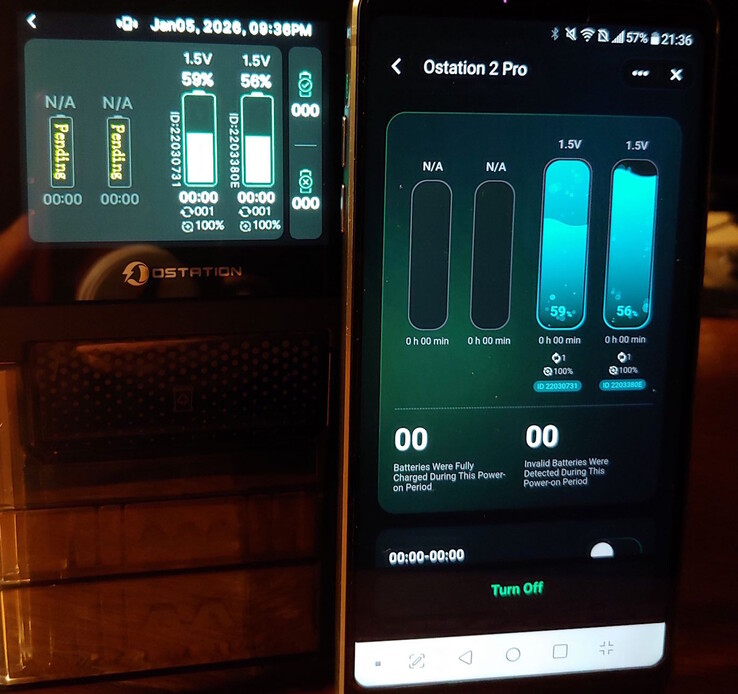 Aplikacja odzwierciedla stan ładowarki. (Źródło obrazu: Notebookcheck)
