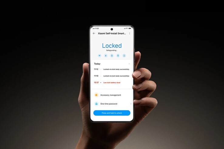 Inteligentnym zamkiem Xiaomi Self-Install Smart Lock można sterować za pośrednictwem aplikacji marki