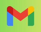 Logo Google Gmail z kolorowym wzorem na zielonym tle