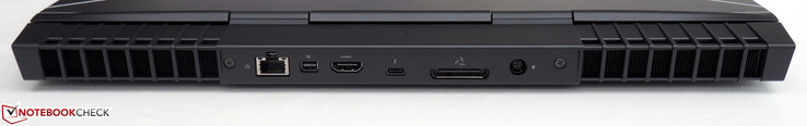 tył: LAN, mini DisplayPort 1.2, HDMI 2.0, Thunderbolt 3, gniazdo Graphics Amplifier, gniazdo zasilania