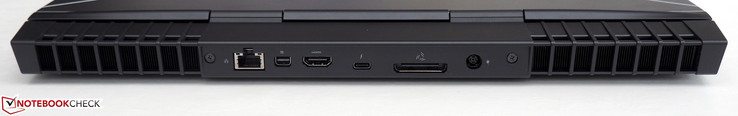 tył: LAN, mini DisplayPort 1.2, HDMI 2.0, Thunderbolt 3, gniazdo Graphics Amplifier, gniazdo zasilania