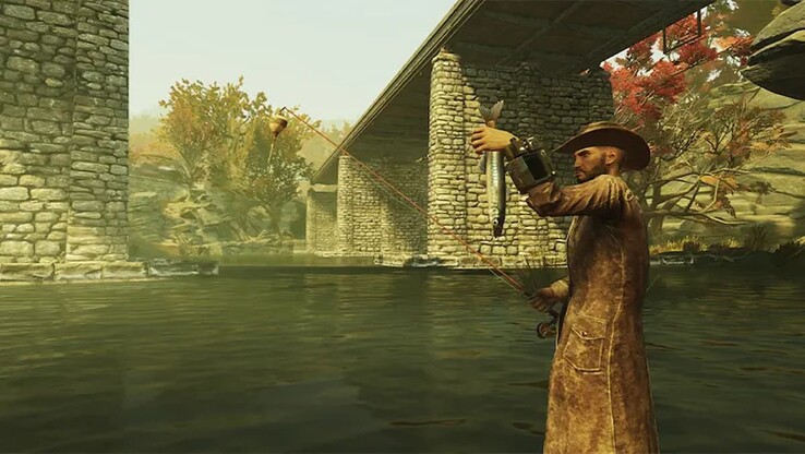 Aktualizacja Fallout 76 Gone Fission dodała nową rozgrywkę związaną z łowieniem ryb (Źródło obrazu: Bethesda)