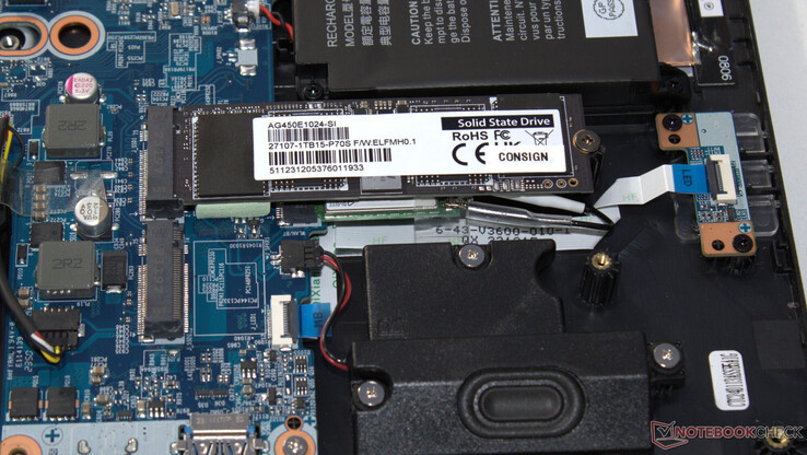 Komputer może pomieścić dwa dyski SSD PCIe 4