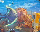 Zrzut ekranu ze zmodyfikowanej wersji gry Subnautica 2 zawierającej stwory, które można zabić