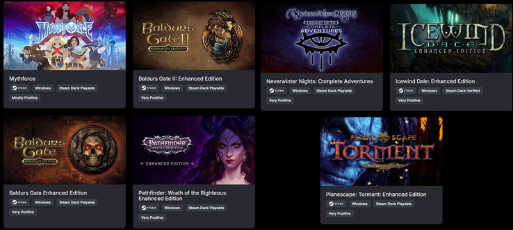 Wszystkie gry zawarte w pakiecie Ikony RPG (źródło obrazu: Green Man Gaming)