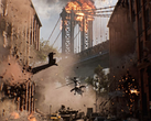 Zrzut ekranu ze zwiastuna Battlefield 6 przedstawiający most Manhattan w Brooklynie (źródło obrazu: SteamDB)