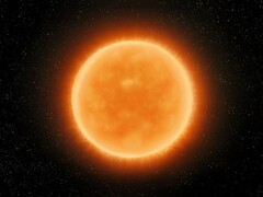 Artystyczny rendering Betelgezy w gwiazdozbiorze Oriona. (Źródło zdjęcia: © Nazarii_Neshcherenskyi - SHUTTERSTOCK)