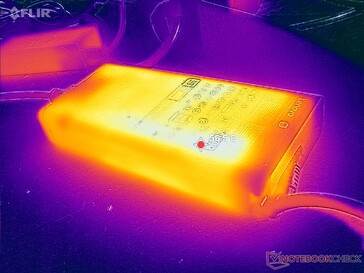 Zasilacz AC osiąga temperaturę ponad 57 C podczas pracy z wymagającymi obciążeniami
