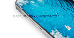 Render iPhone'a 15 Pro z konwencjonalnymi przyciskami sprzętowymi. (Źródło obrazu: MacRumors & @URedditor)