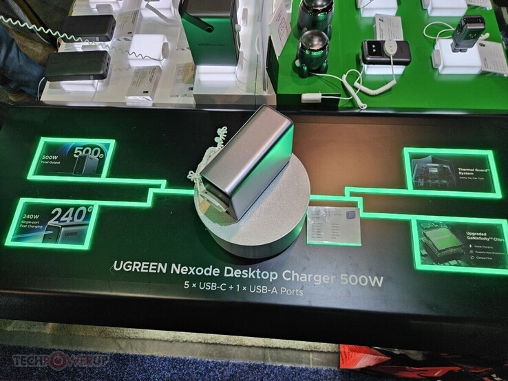 500-watowa ładowarka Nexode może dostarczyć 240 watów z jednego portu USB-C. (Źródło obrazu: TechPowerUp)