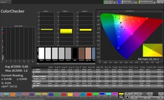 Wyświetlacz wewnętrzny: ColorChecker (Profil: Profesjonalny, Docelowa przestrzeń kolorów: sRGB)-