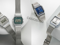 Od lewej do prawej, Casio A158WEM-3, A158WEM-7, AQ-230EM-2A i AQ-230EM-7A. (Źródło zdjęcia: Casioblog)