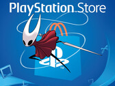 Hornet z Silksong z logo PlayStation Store (źródło obrazu: Team Cherry, Sony PlayStation z poprawkami)