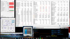 podzespoły w teście Prime95 + FurMark (2. poziom OC)