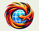Artystyczne logo przeglądarki Firefox (Źródło: Obraz wygenerowany przez DALL-E 3)