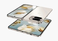 Mówi się, że Google Pixel 10 Pro Fold ma cieńszy zawias. (Źródło zdjęcia: @OnLeaks / Android Headlines)