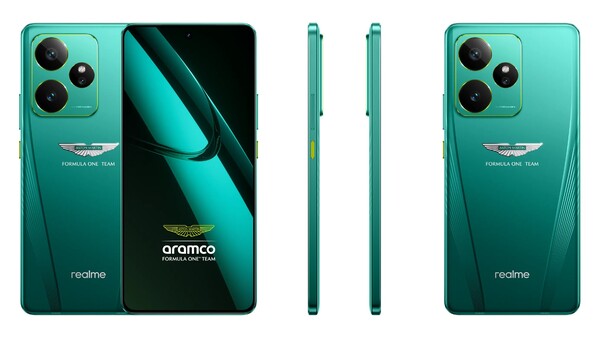 Realme GT 7 Dream Edition ma żółty przycisk zasilania i żółte akcenty wokół wyspy aparatu. (Źródło zdjęcia: Realme)