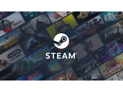 Obraz promocyjny Steam z logo pośrodku wyświetlanym na tle różnych okładek gier. (Źródło obrazu: Steam)