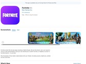 Zrzut ekranu z listy Fortnite na stronie Apple w amerykańskim App Store. (Źródło obrazu: Screengrab z amerykańskiego App Store)