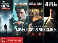 Baner Humble Bundle Frogwares Lovecraft i Sherlock Classics (źródło obrazu: Humble Bundle z poprawkami)