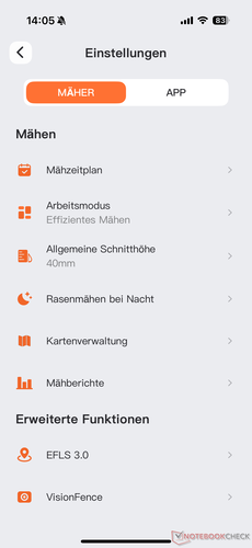 Menu ustawień (1)