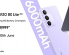 Realme Narzo 80 Lite 5G jest dostępny w kolorach krystalicznie fioletowym i onyksowym (źródło obrazu: Realme)