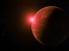 Ilustracja artysty przedstawiająca Merkurego i Słońce - zmodyfikowana za pomocą Canva. (Źródło obrazu: The_Nemu - Pixabay)