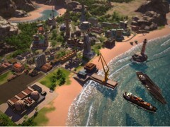 Zdjęcie przedstawiające miasto w grze „Tropico 5”.