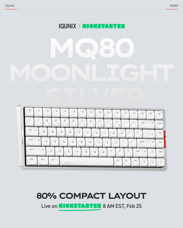 Iqunix MQ80 w kolorze księżycowego srebra