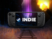 Urządzenie Steam Deck z napisem "indie" na ekranie (źródło obrazu: Steam; edytowane)