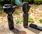 DJI Osmo Pocket 4P obok Insta360 Luna Ultra