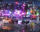 Zrzut ekranu z GTA 6 przedstawiający nocne życie Vice City