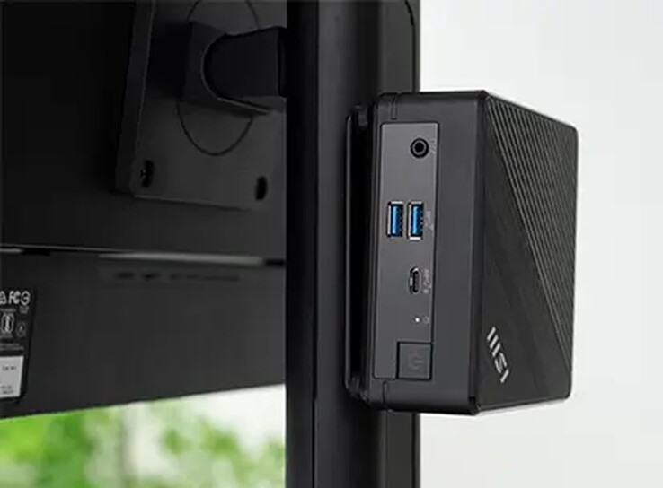Urządzenie MSI Cubi 5 1M można zamontować za monitorem.