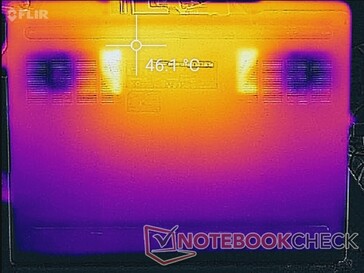 w teście gry Wiedźmin 3 (spód) - obraz z kamery termowizyjnej