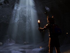 Obraz przedstawiający pająka w Grounded.