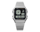 Casio Vintage A130WE-1AEF jest ozdobiony matową czarną tarczą z kontrastującymi białymi elementami i pomarańczowymi refleksami. (Źródło zdjęcia: David et Philly)