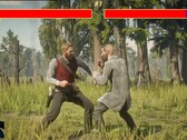 Główny bohater Red Dead Redemption 2, Arthur Morgan, walczy z postacią niezależną w stylu Mortal Kombat. (Źródło obrazu: Blurbs na YouTube, zrzut ekranu)
