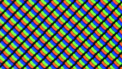 Wizualizacja subpikseli w typowej matrycy RGB