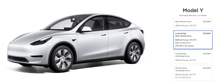 Model Y LR RWD kosztuje tylko 39 990 euro w niektórych krajach (zdjęcie: Tesla)