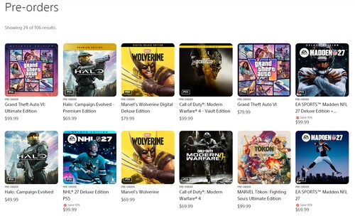 Sprzedaż w przedsprzedaży w sklepie PlayStation Store