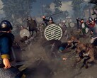 Ilustracja przedstawiająca dwie armie w grze „A Total War Saga: Thrones of Britannia”, obecnie dostępnej w sprzedaży na platformie Steam.