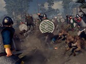 Ilustracja przedstawiająca dwie armie w grze „A Total War Saga: Thrones of Britannia”, obecnie dostępnej w sprzedaży na platformie Steam.