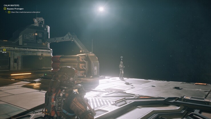 Stacja znajduje się w otwartej przestrzeni obok swojego bliźniaka, a cele prowadzą użytkownika przez kadłub.