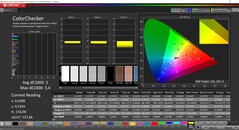 CalMAN ColorChecker skalibrowany (docelowa przestrzeń kolorów P3)