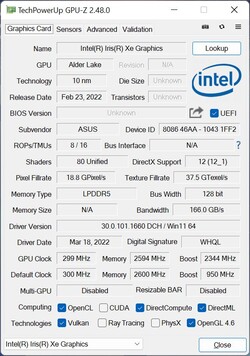 GPU-Z - Iris Xe Graphics G7